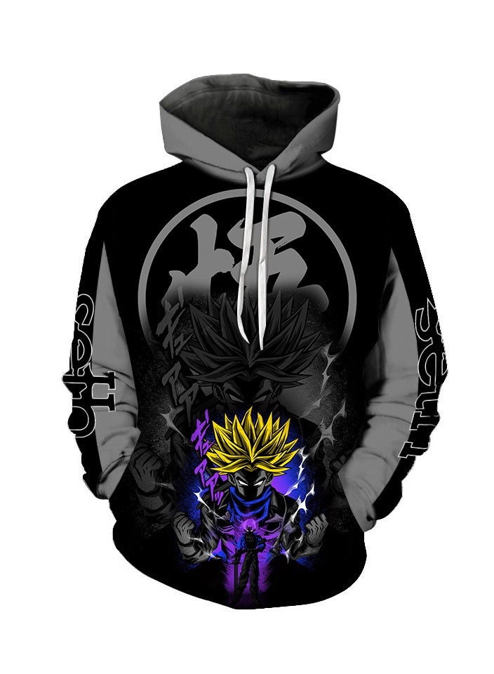 Loquat Seven Dragon Ball Wukong 3D Digital Printed Sweater Loose Hooded  - Image 1