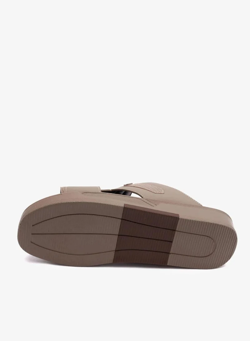 UOMO Cavalier  UOMO CAVALIER EXTRA CUSHIONED STYLISH TRIM MENS SANDALS STONE for Men | Best Price UAE