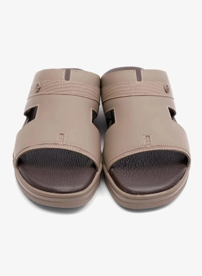UOMO Cavalier  UOMO CAVALIER EXTRA CUSHIONED STYLISH TRIM MENS SANDALS STONE for Men | Best Price UAE