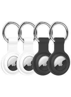 راكسوم حامل Airtag من السيليكون الناعم مع سلسلة مفاتيح مقاومة للماء، غطاء Airtag لعلامة Airtag Key Finder Tracker Finder باللون الأسود  - Image 2