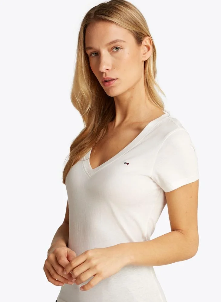 تومي جينز 2 Pack Of Logo V-Neck T-Shirt