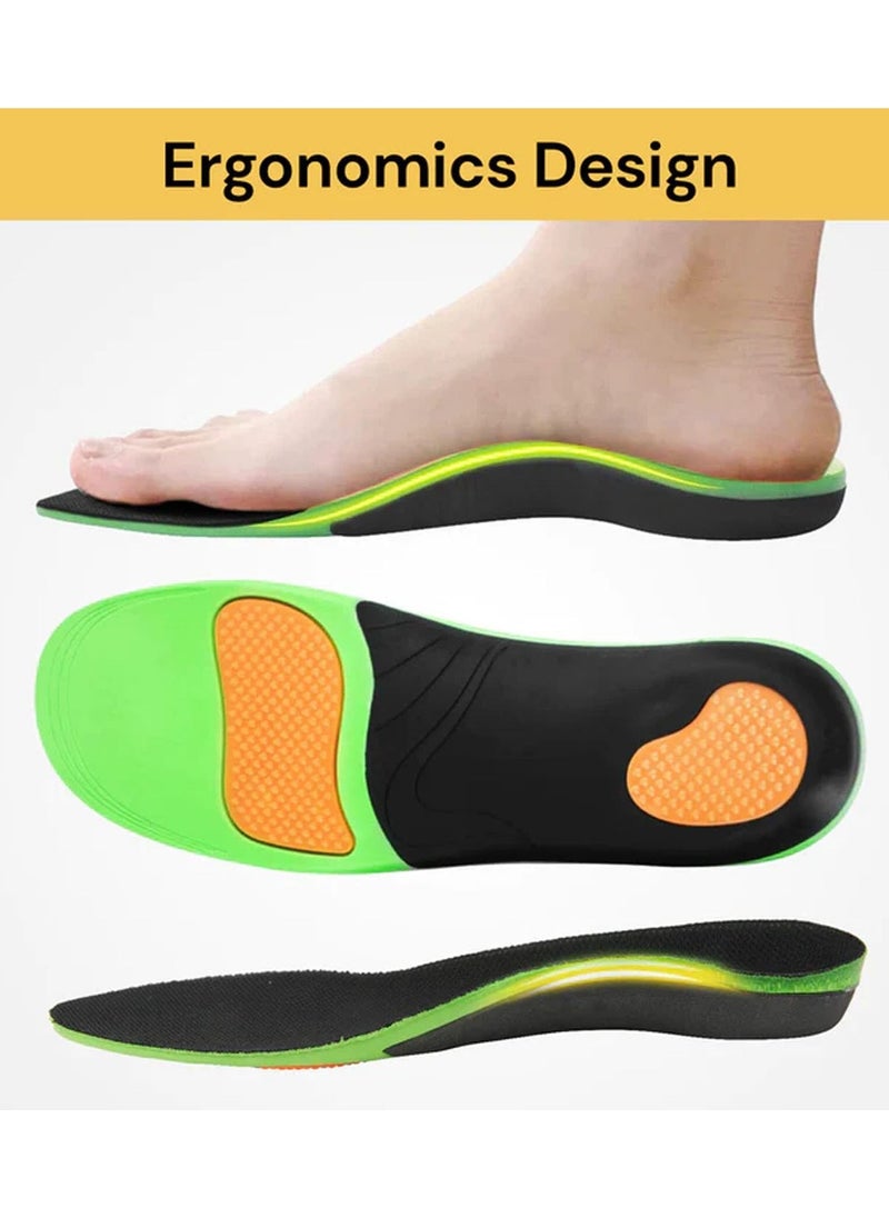 Scrolls Orthotic Insole, Plantar Fasciitis Insoles, High Arch Support for Men Women, Orthotics Shoe Inserts Relieve Flat Feet, Heel Pain Size:35,36,37,38,39 and 40  - Image 2