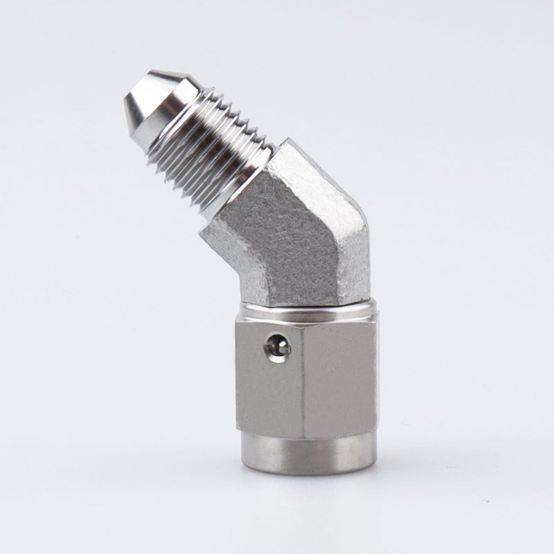 AC PERFORMANCE 3 AN Male to Female 45 Degree Swivel Stainless Steel Brake Fitting Adapter - Image 2