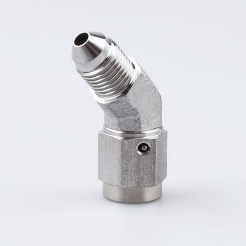 AC PERFORMANCE 3 AN Male to Female 45 Degree Swivel Stainless Steel Brake Fitting Adapter - Image 3