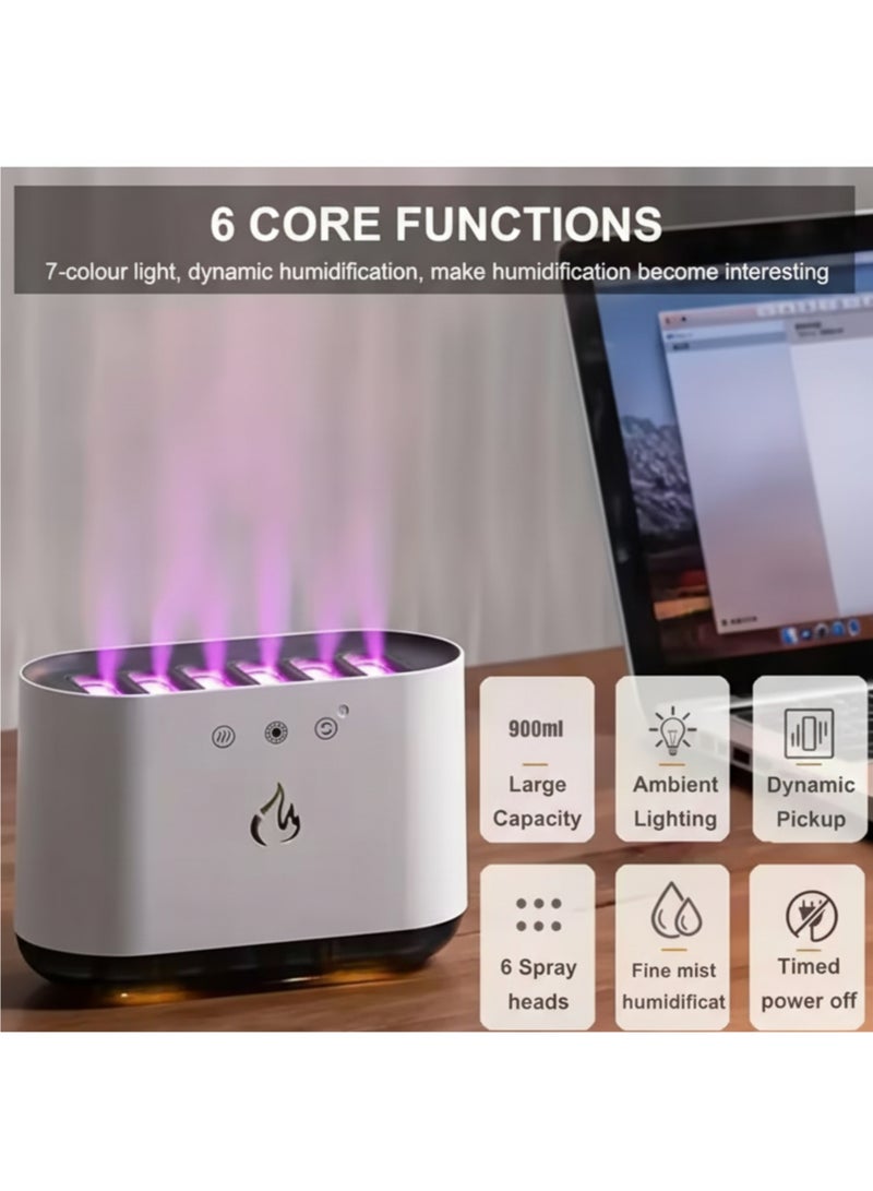 vexa pro 900ml Essential Oil Diffuser & Air Humidifier – 6-Gear Cool Mist, Music Light, RGB Color-Changing Aroma Diffuser, White - Image 4