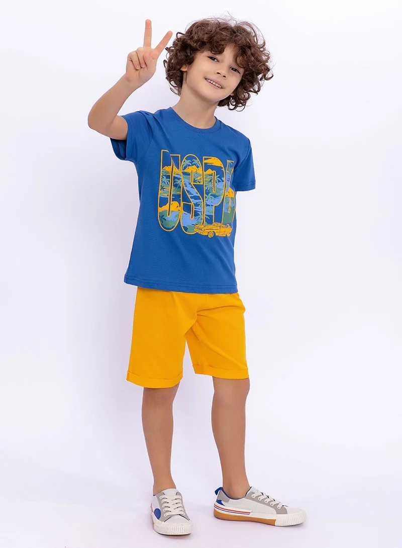 U.S. Polo Assn. U.S. Polo Assn. Boys Cobalt Bermuda Set