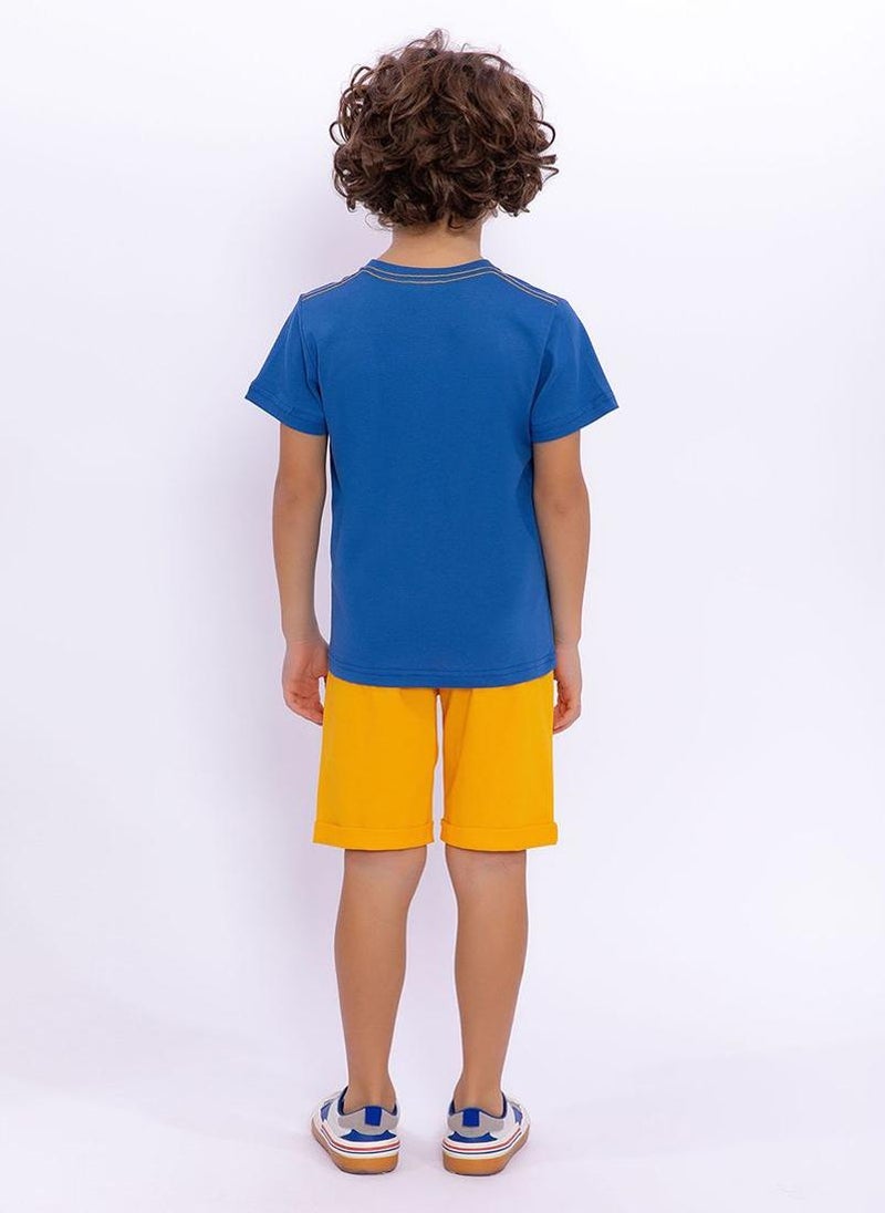 U.S. Polo Assn. U.S. Polo Assn. Boys Cobalt Bermuda Set - Image 5