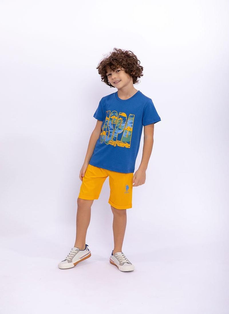 U.S. Polo Assn. U.S. Polo Assn. Boys Cobalt Bermuda Set - Image 4