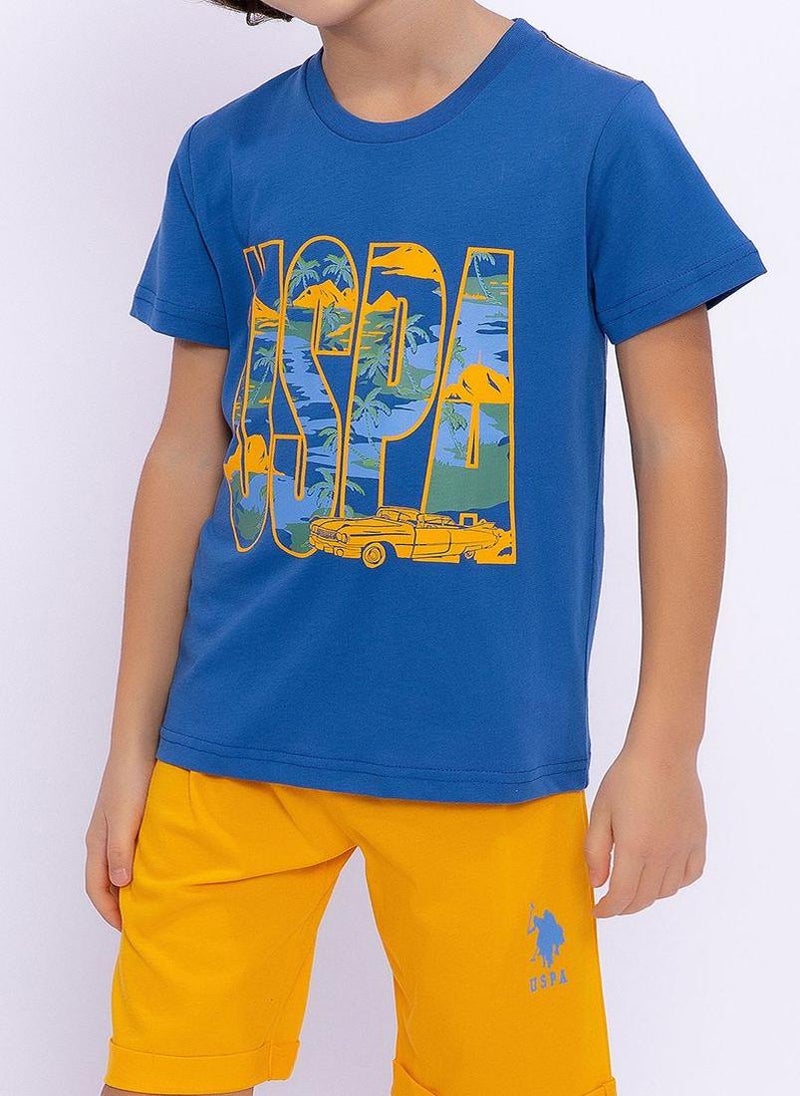 U.S. Polo Assn. U.S. Polo Assn. Boys Cobalt Bermuda Set - Image 3