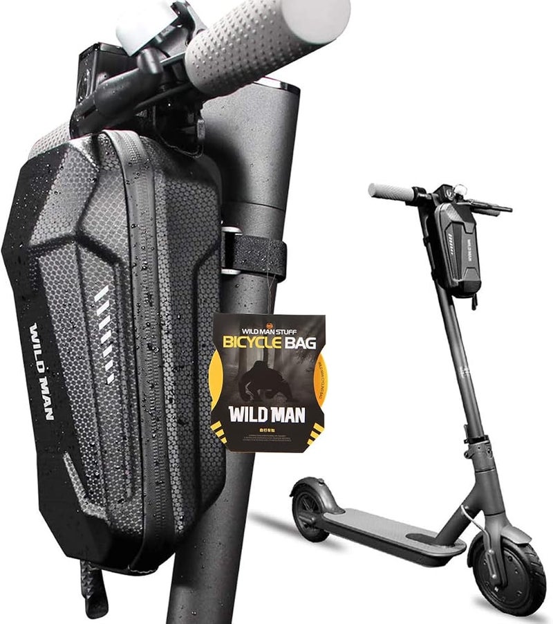 JSAHAH Electric Scooter Front Bag Waterproof Hard Shell 2L Universal Scooter Handlebar Bag 9.8 X 4.7 X 4.1inch Black - Image 1