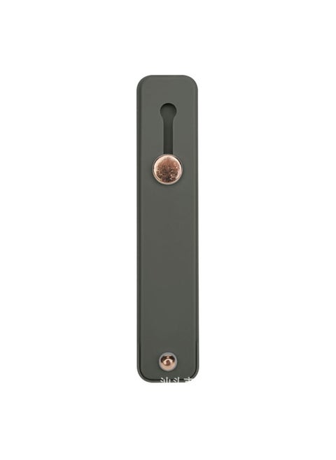 Silicone Mobile Phone Ring Bracket Solid Color Push-pull Mobile Phone Back Sticker Silicone Push-pull Live Lazy Stand-Color:Gray Green-Style:K167 Bare Metal
