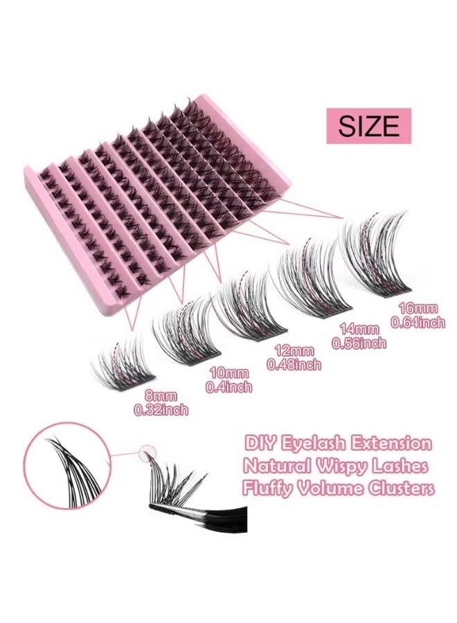 Generic False Lashes Individual Packs 120 Tufted Lashes DIY Lash Extensions False Lashes Natural Look Reusable Eyelash Glue Bonding Black  - Image 5