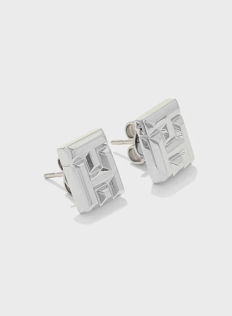 تومي هيلفيغر Logo Stud Earrings