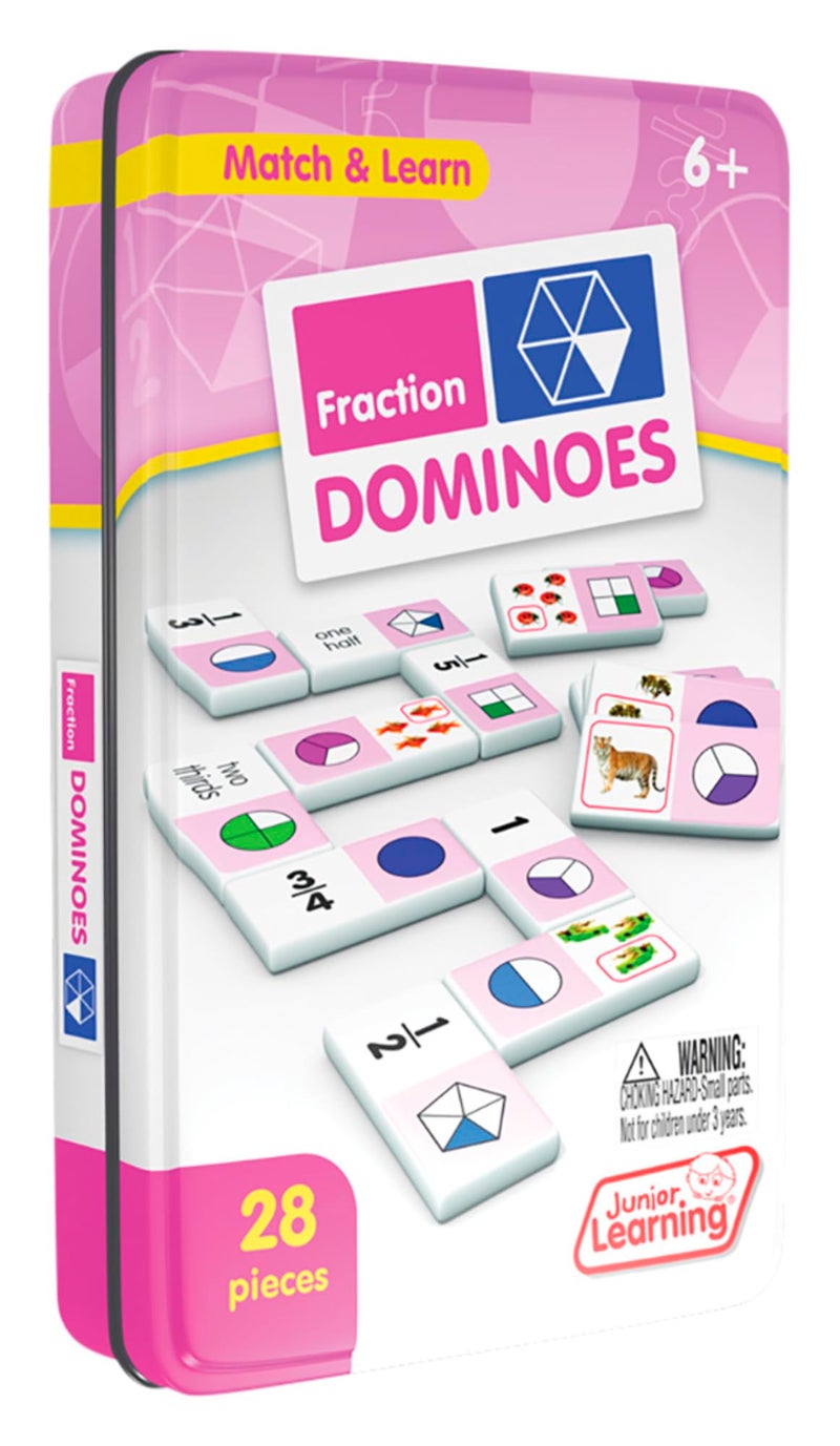 Junior Learning JL485 Fraction Dominoes, Multi 7.8 H x 4.7 L x 1.5 W - Image 3