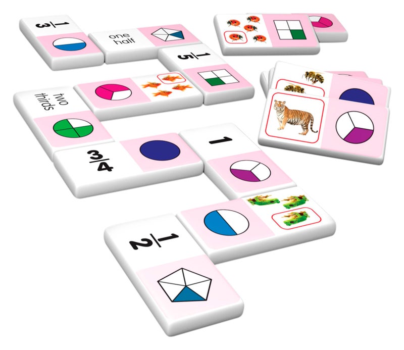 Junior Learning JL485 Fraction Dominoes, Multi 7.8 H x 4.7 L x 1.5 W - Image 2