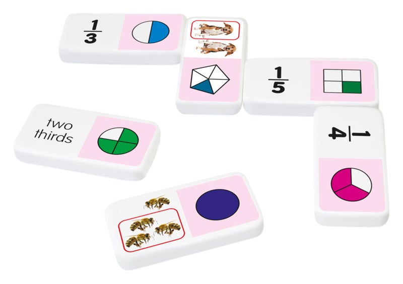 Junior Learning JL485 Fraction Dominoes, Multi 7.8 H x 4.7 L x 1.5 W - Image 4