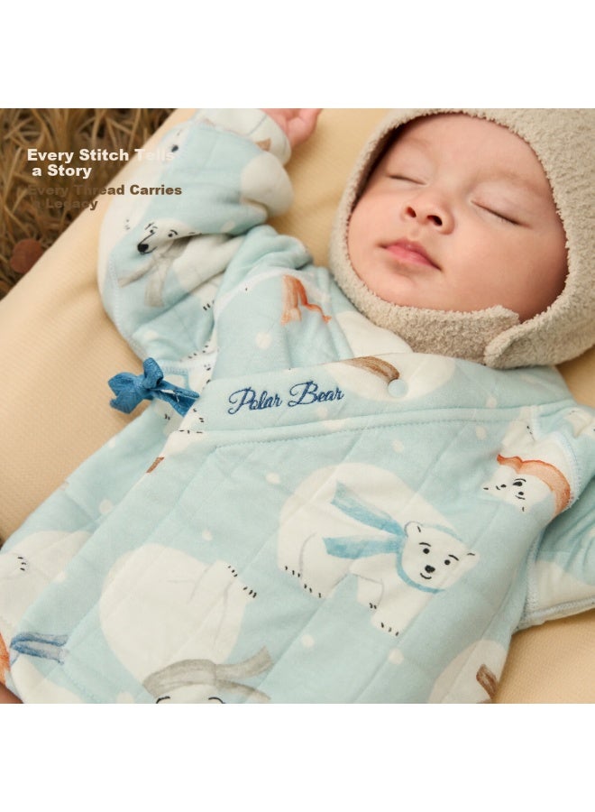 Aqpa Arctic Adventure Newborn Baby Quilted Jacket Autumn Winter Baby Monk Suit Arctic Adventure Size 52 - Image 1