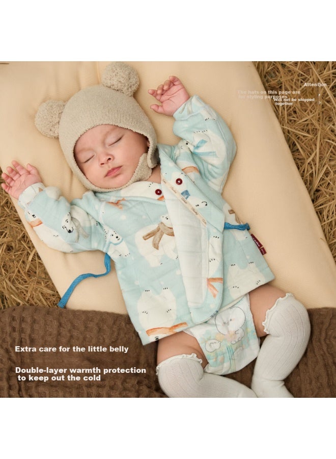 Aqpa Arctic Adventure Newborn Baby Quilted Jacket Autumn Winter Baby Monk Suit Arctic Adventure Size 52 - Image 2