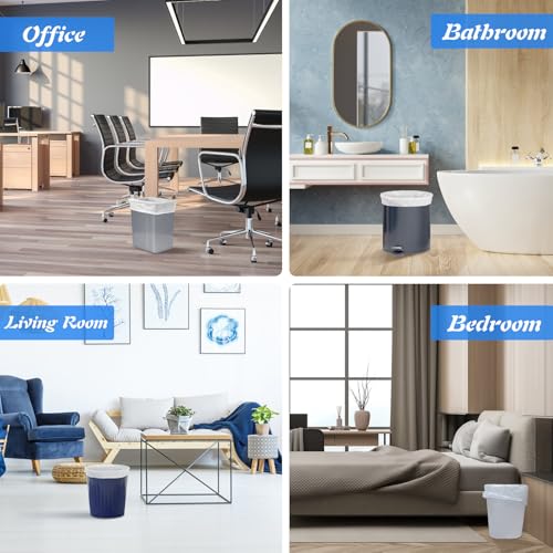 Charmount Small Trash Bags 4 Gallon 105 Count Small Garbage Bags for Bedroom, Office, Kitchen Trash Can Mini Trash Bags for Wastebasket Bin Liner, Unscented, Bathroom Accessories, Dorm Room Essentials - Image 4