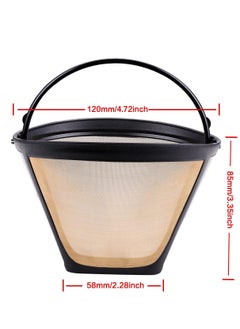 Generic Reusable Coffee Filter, No. 4 Cone Coffee Filter Replacement Coffee Maker Cone Coffee Filters for Cuisina Maker for Ninja Coffee Filter Replacement  - Image 4