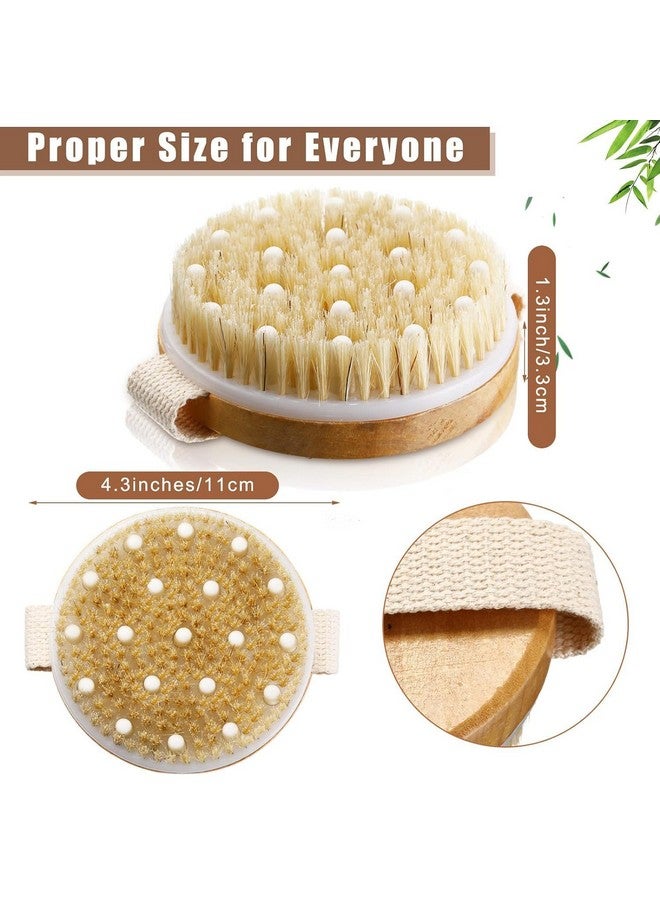 ANNIE Wooden Bath Brush with Massaging Nodes for Dry brushing | Wet and Dry Bath Brush for Cellulite and Lymphatic, Suitable for all skin types - Image 3