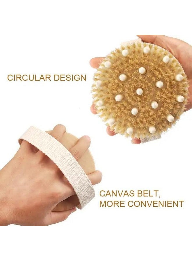 ANNIE Wooden Bath Brush with Massaging Nodes for Dry brushing | Wet and Dry Bath Brush for Cellulite and Lymphatic, Suitable for all skin types - Image 2