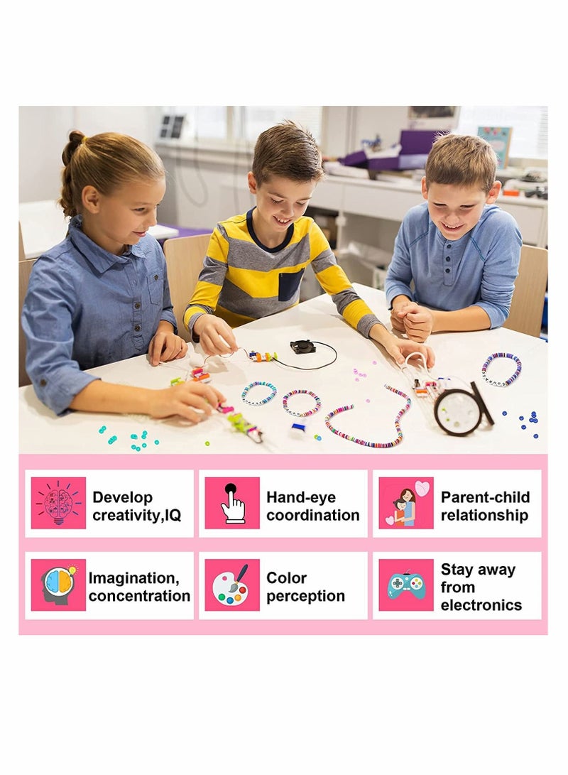 SYOSI 4000 قطعة من خرز الطين، 6 مم خرز دائري مسطح من البوليمر مع تعويذات وخيط، طقم تعليمات لصنع المجوهرات - Image 4