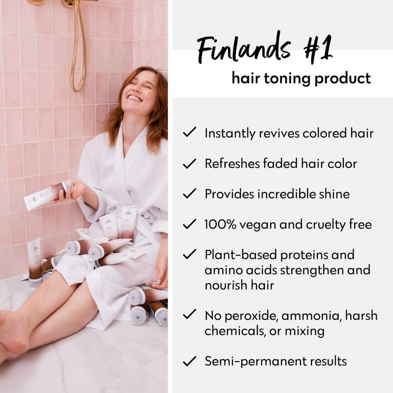 FOUR REASONS Hair Color Shampoo (8 Colors) - Sulfate Free Rich Brown Hair Toner - Color Depositing Shampoo for Color Treated Hair, Vegan, 8.45 Fl Oz (Chocolate/Brown) - Image 4