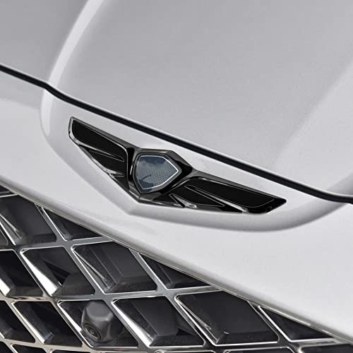 Kolya Compatible with 2021 2022 2023 2024 Genesis GV80 Accessories Front Hood Center Wing Emblem Logo Cover Bumper Badge Molding Trim (Glossy Blck) - Image 5