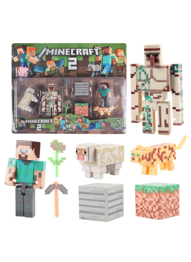 Generic - My World Model Figurine Assembled Building Blocks Children Steve Diamond Sword Boy Toy Birthday Gift-Color:Minecraft Type A Bag-Specifications:Default - Image 1