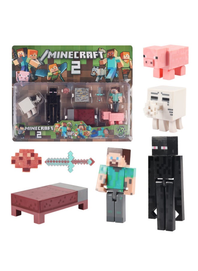 Generic - My World Model Figurine Assembled Building Blocks Children Steve Diamond Sword Boy Toy Birthday Gift-Color:Minecraft Type A Bag-Specifications:Default - Image 1