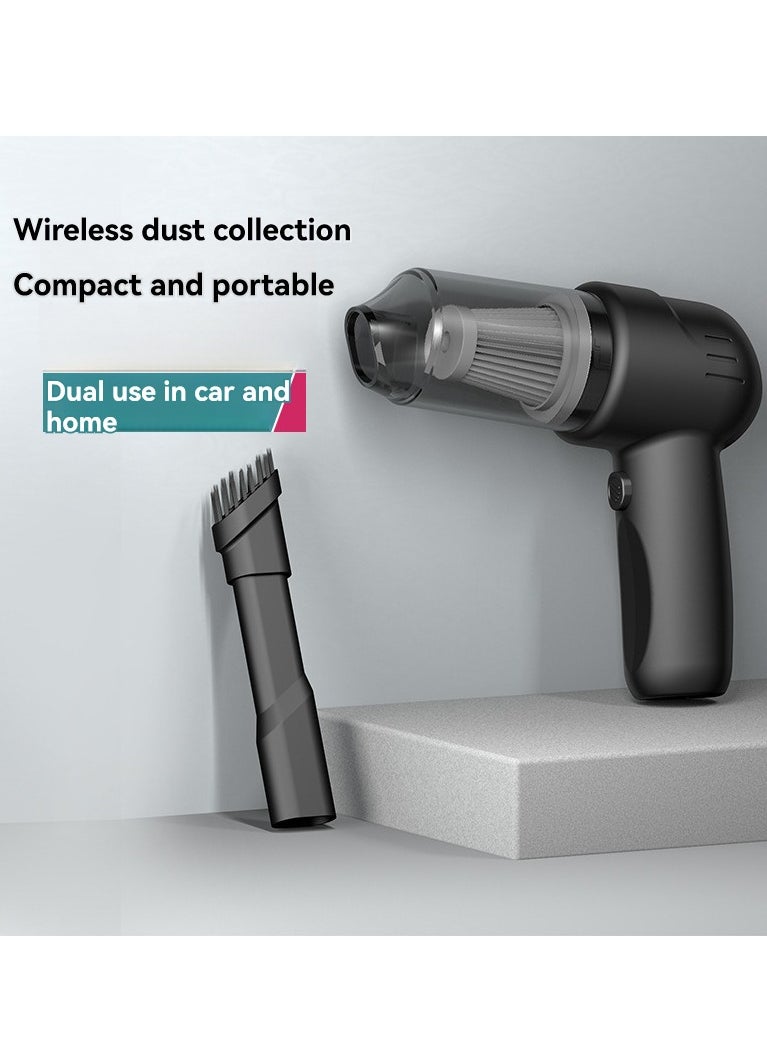 JEEJPV New car-mounted household vacuum cleaner, wireless portable handheld small vacuum cleaner with super power (black)  - Image 1