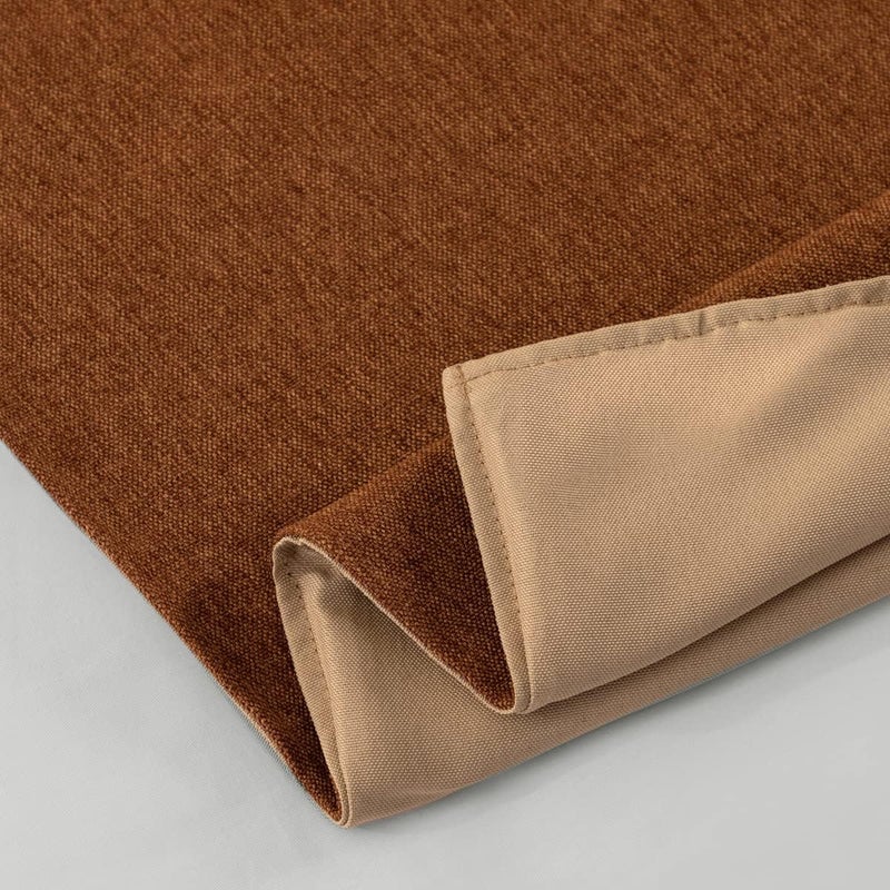 AMBERIS Bed Runner Brown, Imitation Linen Decorative Bed Scarf for Home Hotel - Image 4