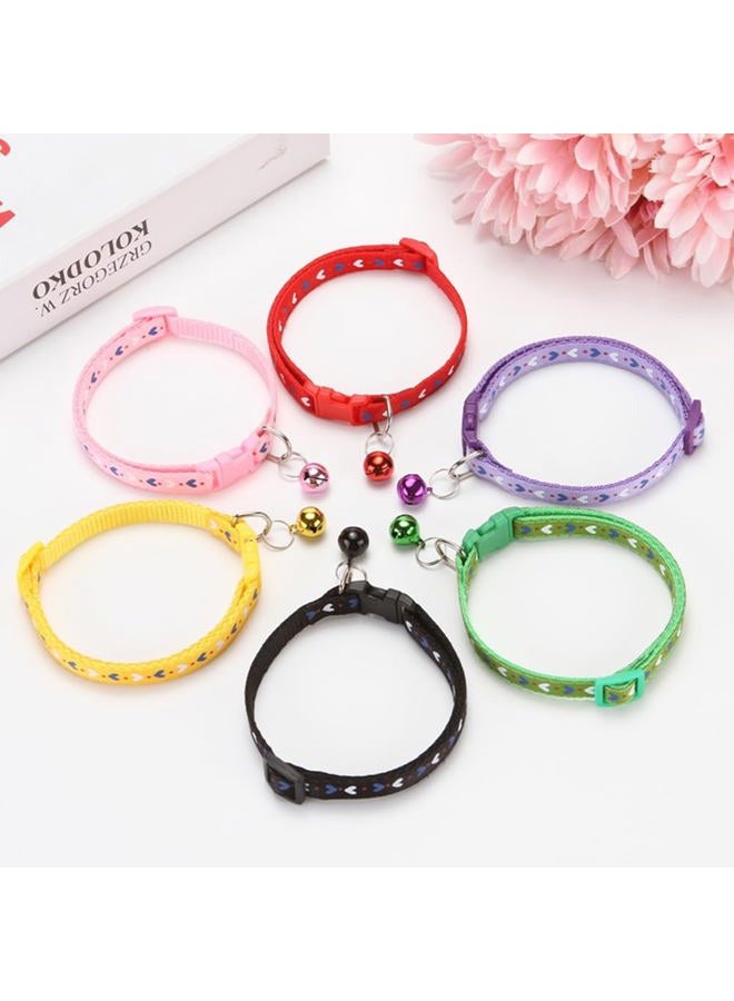 cyhaen XXS Dog Collar with Bell,Soft Nylon Identification Pink Cat Collar Girl Puppy Collar with Bells Adjustable Buckle for XXS Xs Tiny Little Pet Female Dogs,Neck 7.5-12.5 Inch - Image 3