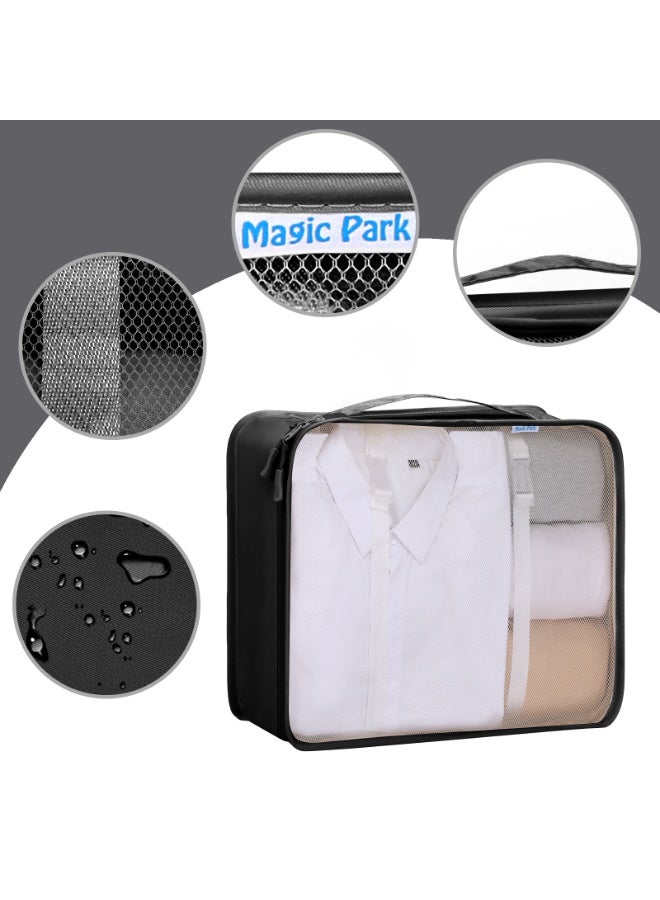 Magic Park Packing Cubes for Suitcase 8Pcs Black Packing Cubes for Storage Lugg Packing Organizer Travel Packing Cubes Set Clothes Shoes Storage for Travel Essential - Image 4