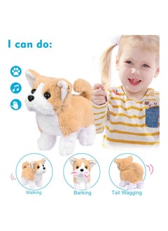 Excefore Plush Interactive Toy, Electronic Pet, Plush Golden Retriever Toy Puppy Electronic Interactive Pet Dog, Can Walking, Barking, Tail Wagging, Stretching, Companion Animal for Kids (Pastoral Dog)  - Image 5