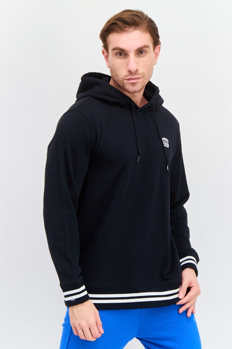SKECHERS Men Sportswear Fit Long Sleeve Outdoor Hooded Sweatshirt, Black - Image 1
