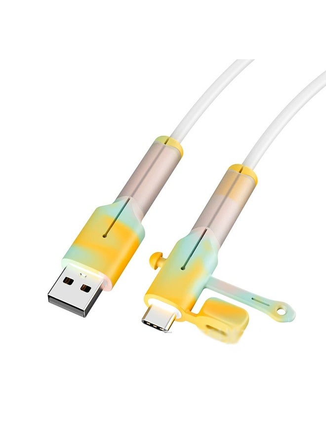 Charger Cable Protector 1Sets - Silicone Non-Slip Cord Savers Compatible with Android, 3-in-1 Dustproof+Organizer+Protection,  USB Wire Protector for Home & Gift - Image 1