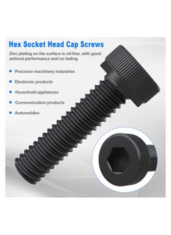 Generic M2 Small Screw Assortment Suitable for 3D Printer DIY, M2 x 4/6/ 8/10/12/16/20mm Hex Socket Head Cap Screws Bolts Nuts Kit, 520PCS 12.9 Grade Alloy Steel Assorted Screws with Hex Wrench  - Image 3