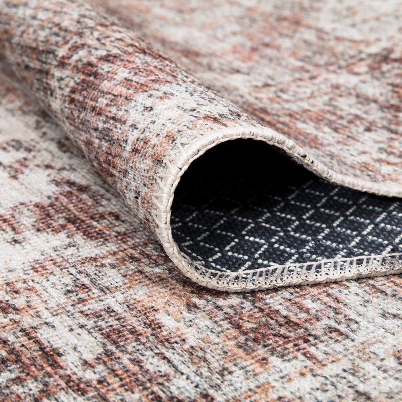Bloom Rugs Washable Non-Slip 5' x 7' Rug - Ivory/Blush Traditional Area Rug for Living Room, Bedroom, Dining Room, and Kitchen - Exact Size: 5' x 7' - Image 3
