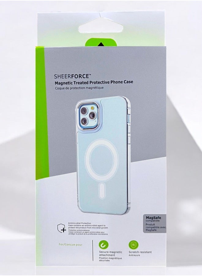 Generic - iPhone 14, Magnetic Case, Compatible with MagSafe Wireless Charging, Anti-Scratch Bumper Cover (Clear), TPU - PC - Image 1