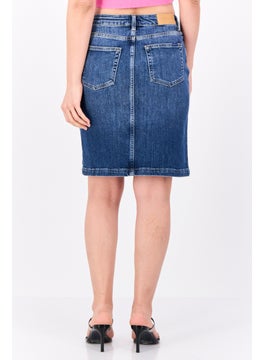 GANT Women Washed Denim Mini Skirt, Blue  - Image 3