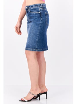 GANT Women Washed Denim Mini Skirt, Blue  - Image 2