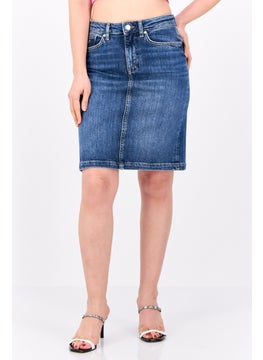 GANT Women Washed Denim Mini Skirt, Blue  - Image 1
