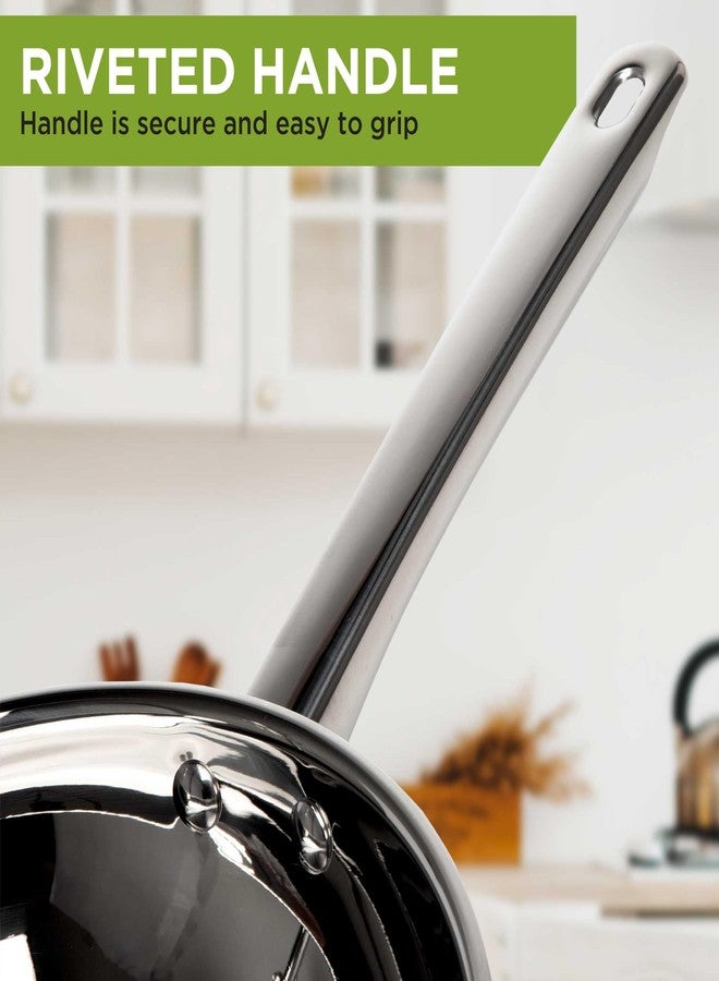 Ecolution Classic Stainless Steel Fry Pan, Professional Quality Sauté, Encapsulated Base, Comfort Grip Riveted Handles, All Cooktop Safe, Oven Safe, Dishwasher Safe, 9.5-Inch - Image 5