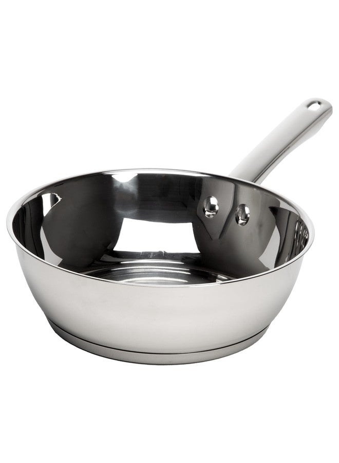 Ecolution Classic Stainless Steel Fry Pan, Professional Quality Sauté, Encapsulated Base, Comfort Grip Riveted Handles, All Cooktop Safe, Oven Safe, Dishwasher Safe, 9.5-Inch - Image 1