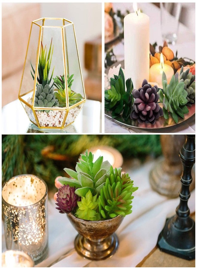 Anoak Artificial Succulent Plants - 16 Pcs Set Faux Succulents Unpotted Fake Succulent Plants, Premium Crafting DIY Floral Decor for Home Garden Office Party (High Realistic) - Image 2