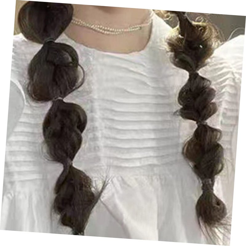 DOITOOL 4pcs Versatile Braided Ponytail Extensions Synthetic Ponytail Hair Piece for Daily Use Parties - Image 2