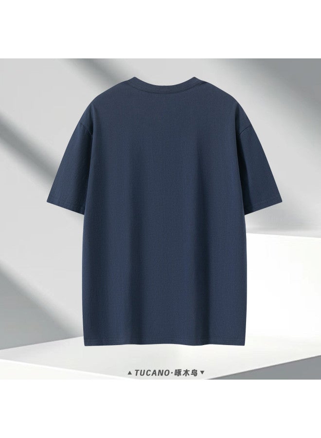 Tucano men's Cotton T-shirt Summer Casual Loose Fit Basic Round Neck Short Sleeve Tee Top - Image 3