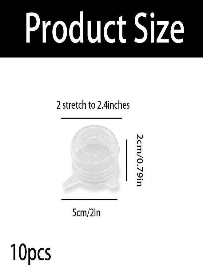 Ainiveiya 10 Pcs 2 Inch Silicone Stretch Lids, Reusable Elastic Covers for Small Jars, Yogurt Containers, Bottles & Cans, Dishwasher Safe Storage Lids (Fits 2-2.4 Inch Diameter) - Image 2